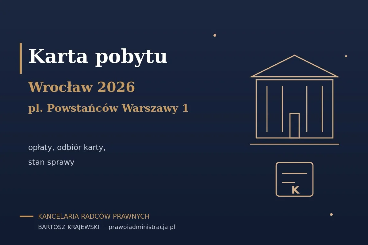 Карта побиту Вроцлав 2026 — адреса ужонду, оплата 440 зл, отримання карти і статус справи