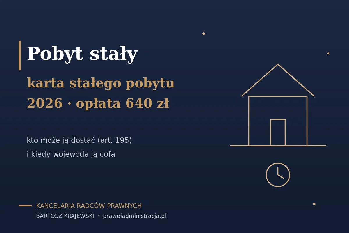 Pobyt stały w Polsce 2026 — kto dostanie kartę stałego pobytu, opłata 640 zł i dokumenty
