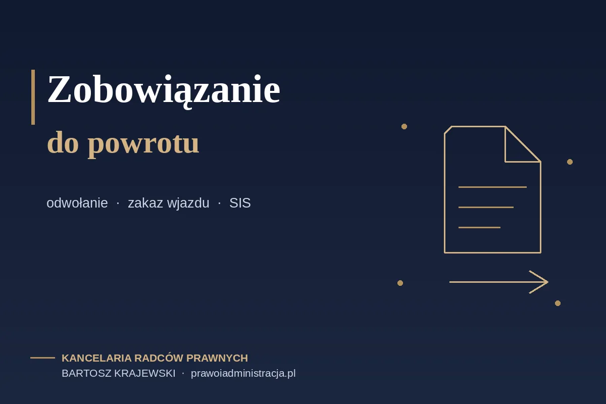 Zobowiązanie do powrotu i deportacja